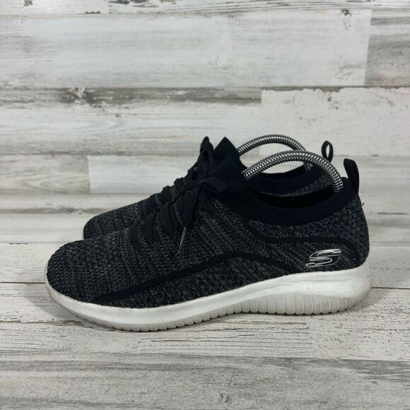 Skechers Memory Foam Women’s Slip On Sneakers Athletic Running Shoes Black US 9 - Picture 2 of 8